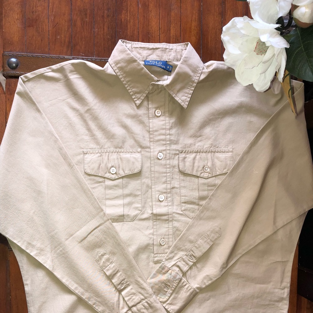 Polo Ralph Lauren Cotton Twill Dolman Shirt Sz S